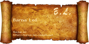 Barna Leó névjegykártya