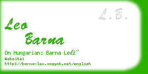 leo barna business card